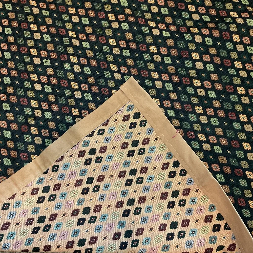 Vtg Woven Jacquard Tablecloth 56